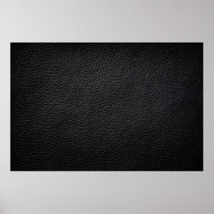 Poster Texture en cuir noir et cuir fond, texture