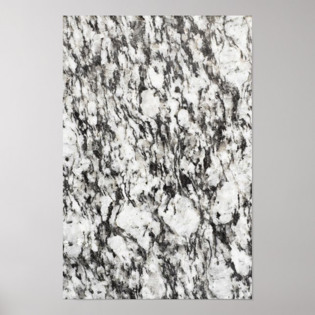 Poster texture granite | Arrière - plan de marbre en noir (Devant)