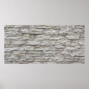 Poster texture motif de mur de briques blanches