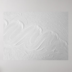 Poster Texture peinture acrylique blanc