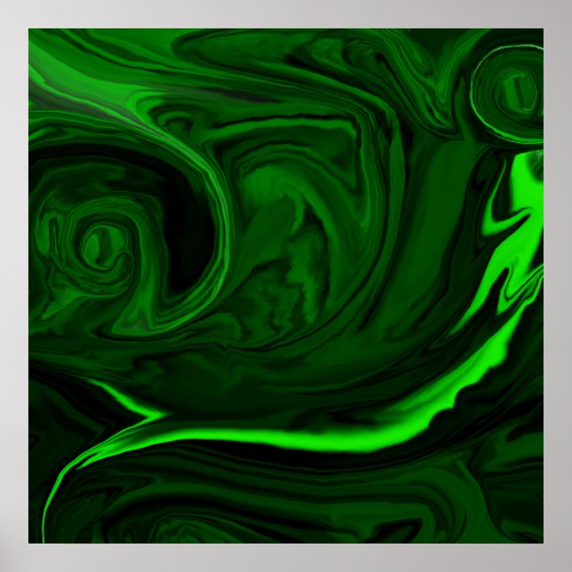Poster texture pierre de malachite verte (Devant)
