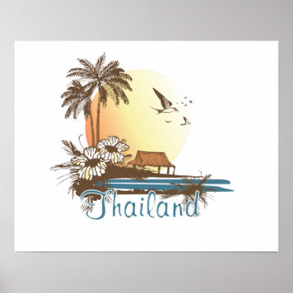 Poster Thaïlande Beach Hut