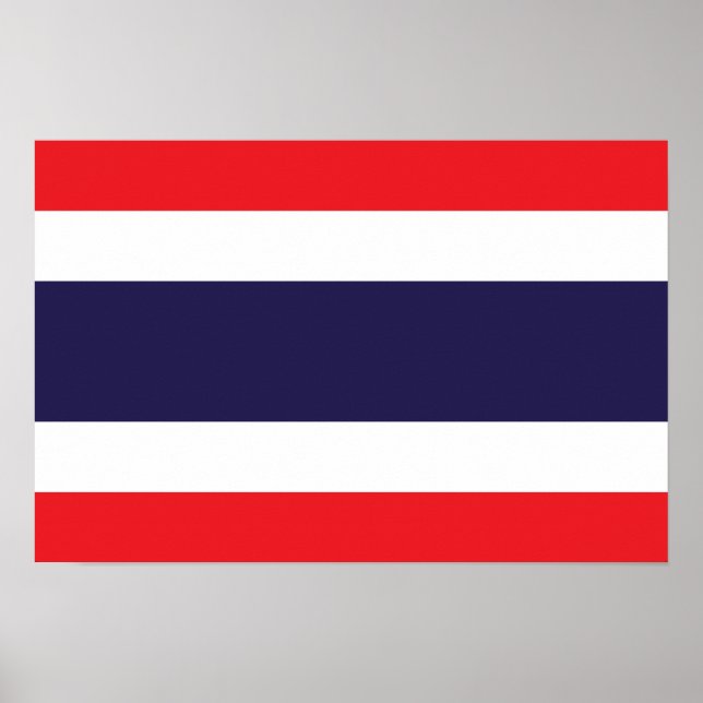 Poster Thaïlande - Drapeau thaï (Devant)