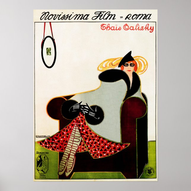 Poster THAIS TALIZHY 1917 Annonce classique italienne de  (Devant)