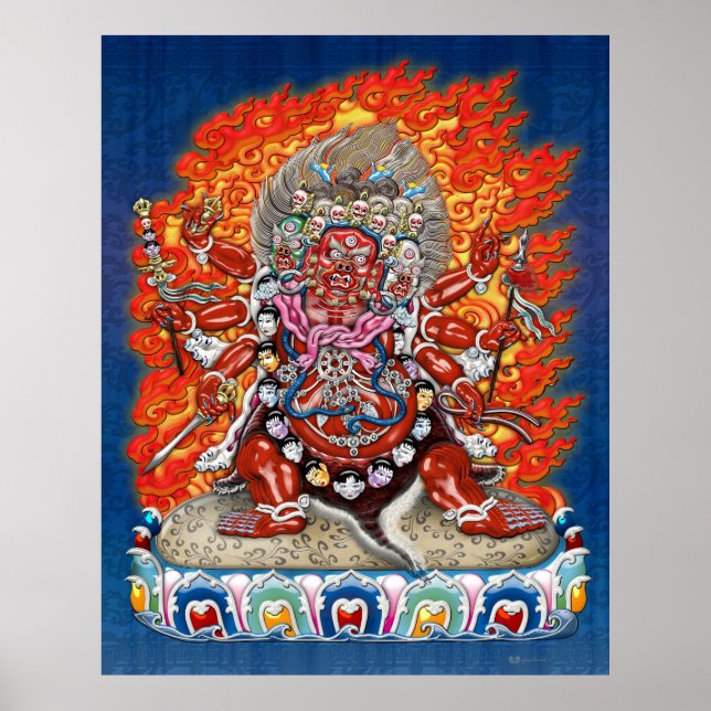Poster Thangka tibétain - Die déchirante Hayagriva (Devant)