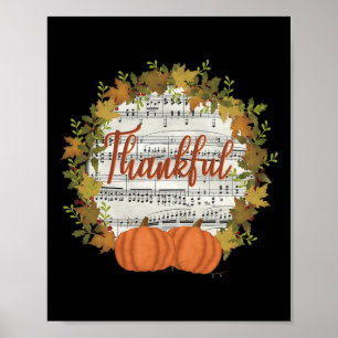 Poster Thankem Fall Wreath avec musique