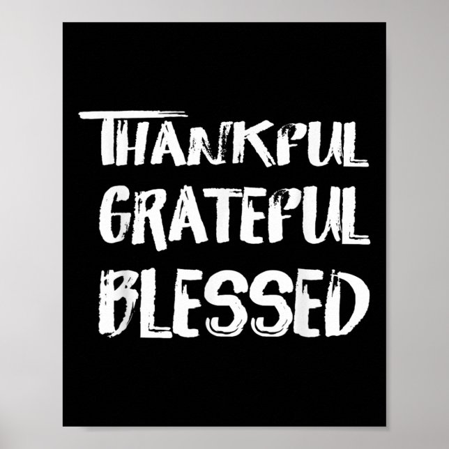 Poster Thankful Grateful Blessed Christmas Shirts For Men (Devant)