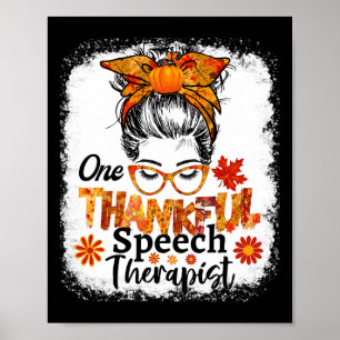 Poster Thankful orthophoniste tombent remerciant l'action