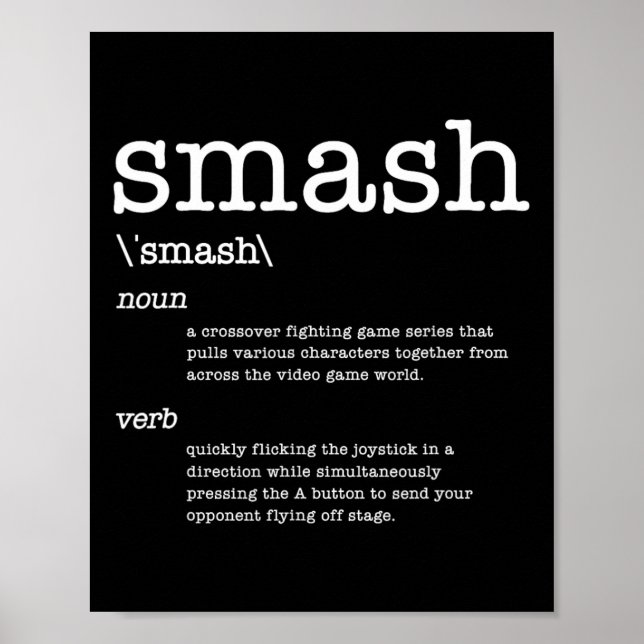 Poster Thanks Videogames Smash Definition Video Game  (Devant)