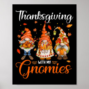 Poster Thanksgiving Avec Mes Gnomies Drôle Gnomes D'Autom