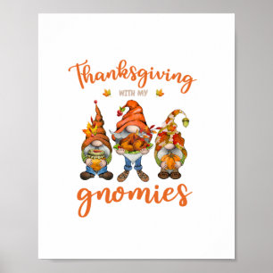 Poster Thanksgiving Avec Mes Gnomies Les Gnomes D'Automne