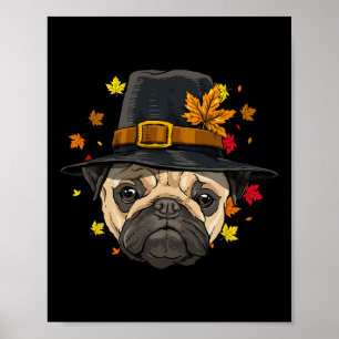 Poster Thanksgiving Carlin Pèlerin Automne Automne Fête d