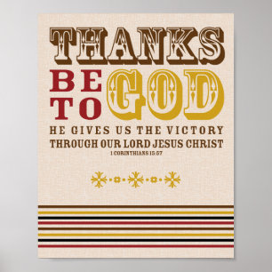 Poster Thanksgiving Christian Faith Bible Verse Citation