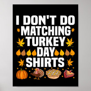 Poster Thanksgiving Couple Drôle Je ne fais pas correspon
