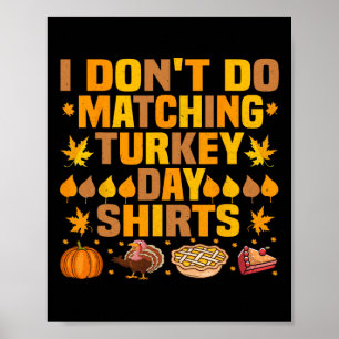 Poster Thanksgiving Couple Drôle Je ne fais pas correspon