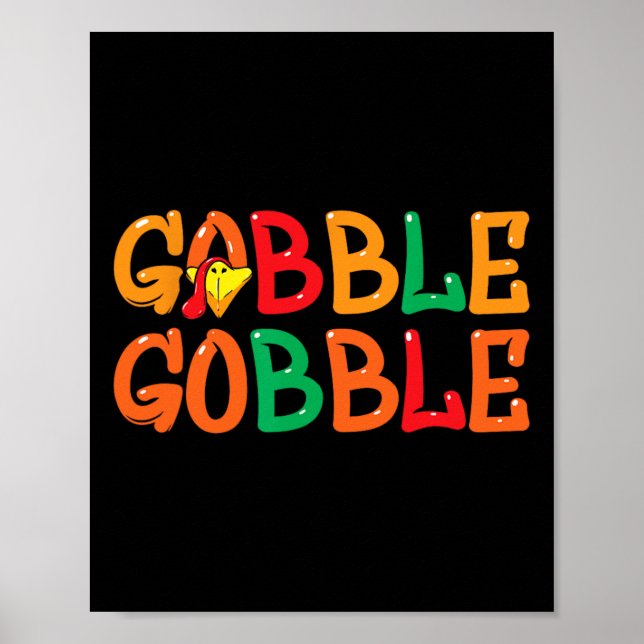 Poster Thanksgiving Hommes Femmes Turquie Jour Gobbl Gobb (Devant)
