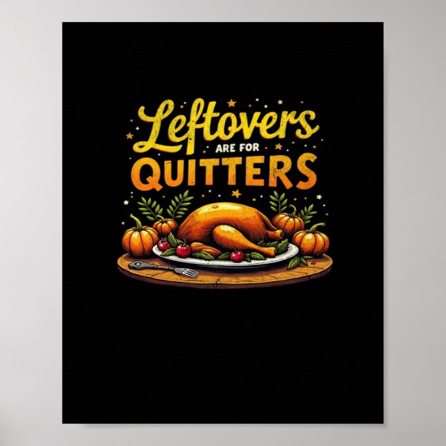 Poster Thanksgiving Leftots Sont Pour Quitters Classic Fu (Devant)