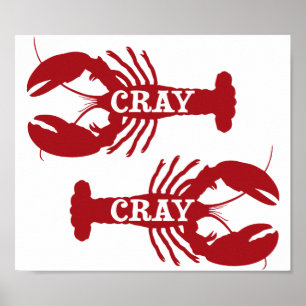 Poster That Cray Cray Crayfish Crustacean