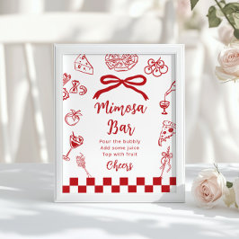 Poster That's Amore Mimosa bar Bubbly bar Italian theme