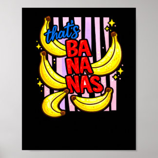 Poster Thats Bananas Summer Fruit Food Pun