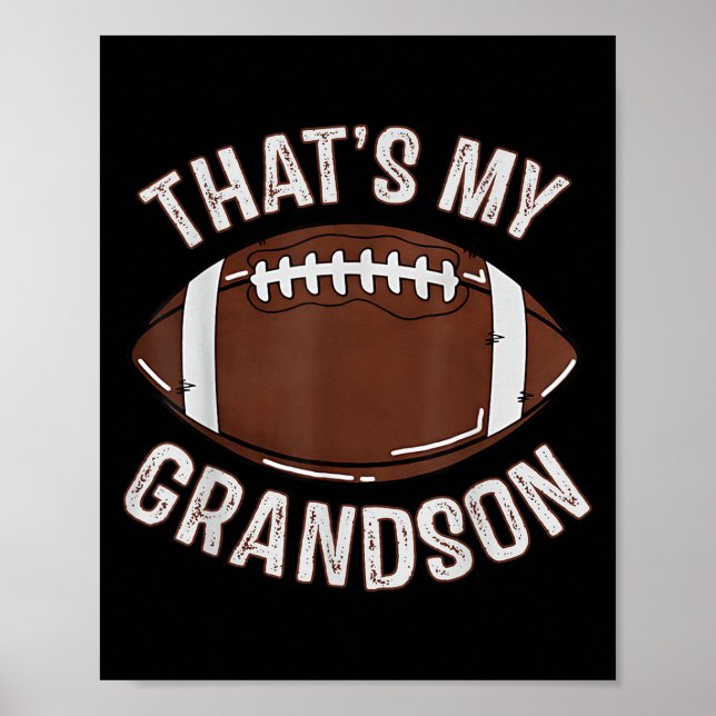 Poster That's My Grandson Football Grandma Granddad Famil (Devant)