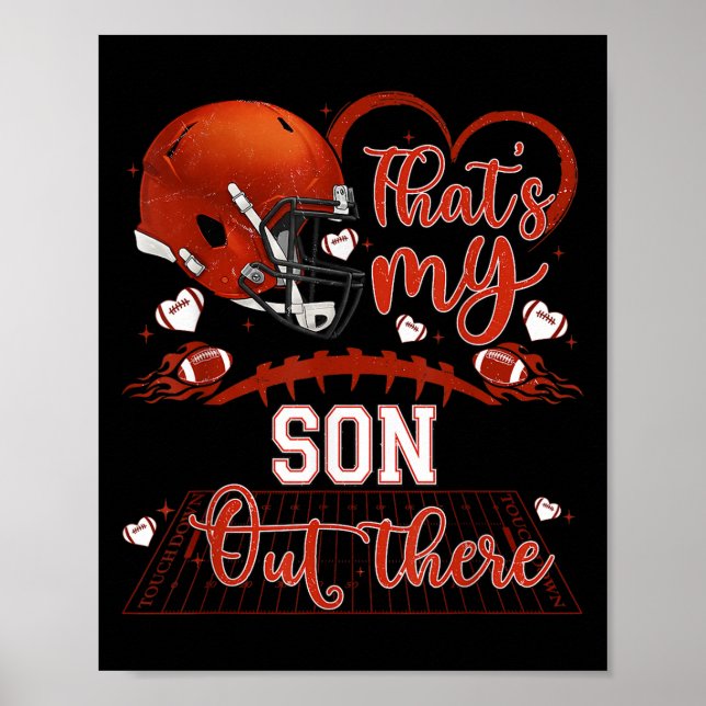 Poster That's My Son Out There Funny Football Mom Mama Da (Devant)