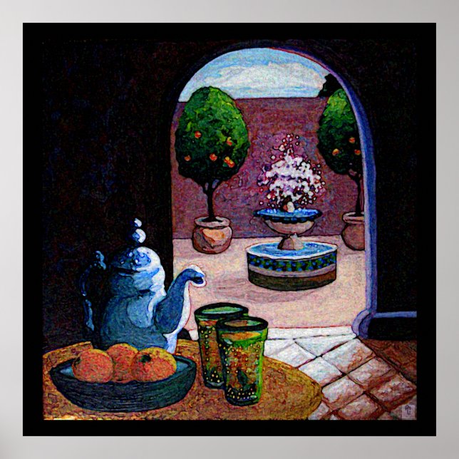 Poster thé à la menthe marocain (Devant)