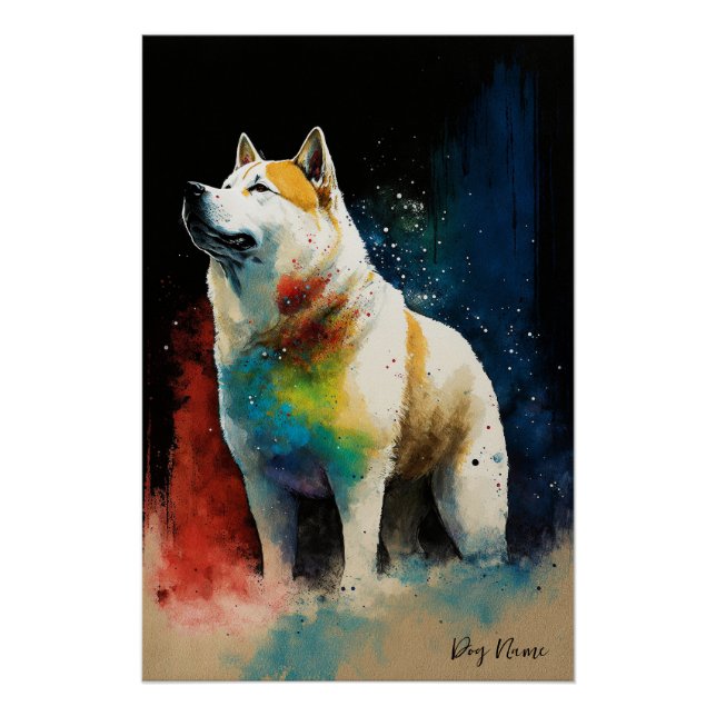 Poster The Akita Dog - Composition 005 (Devant)