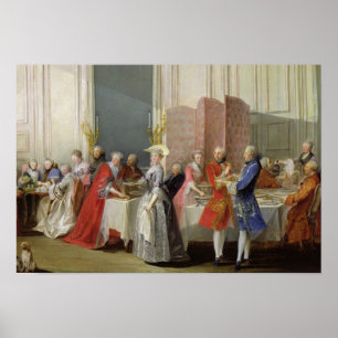 Poster Thé anglais dans le Salon des Quatre Glaces