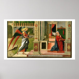 Poster The Annunciation (oil on panel) (detail of 120955)