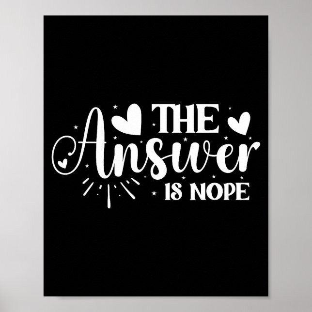 Poster The Answer Is Nope  (Devant)