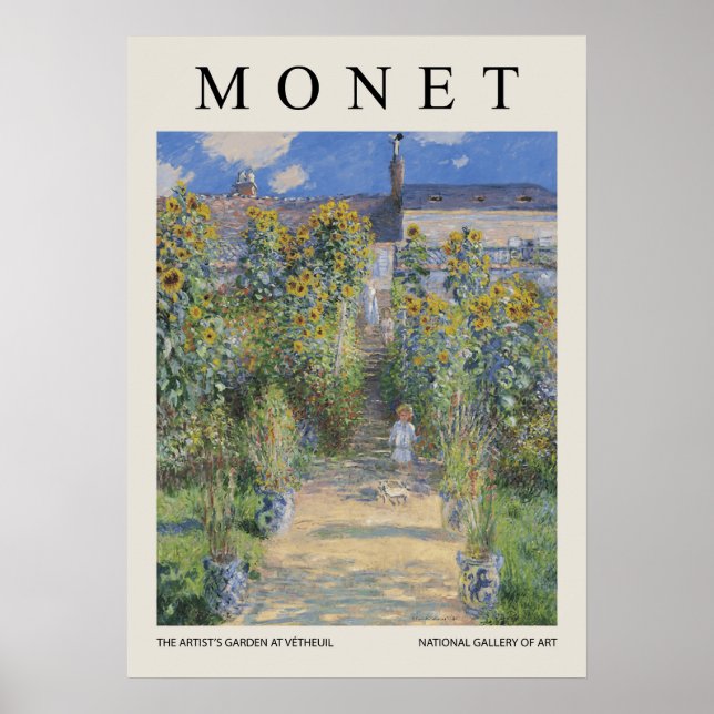 Poster The Artists Garden At Vetheuil (Devant)
