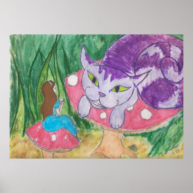 Poster Thé avec le chat Cheshire (Devant)