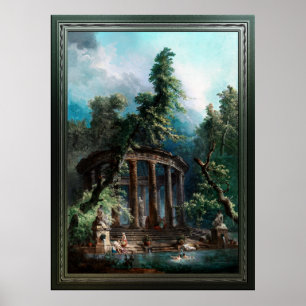 Poster The Bathing Pool by Hubert Robert 2nd Edition