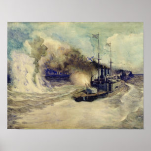 Poster The battle between the Black Sea Fleet and