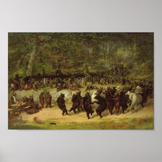 Poster The Bear Dance Painting (Devant)