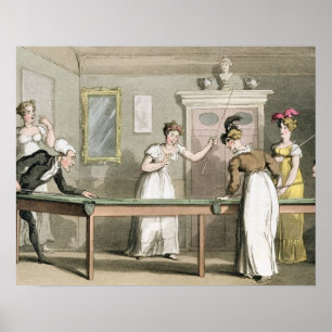 Poster The Billiard Table, de "The Tour of Dr Syntax in
