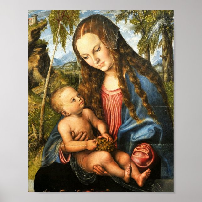 Poster The Blessed Mother Mary Holding (Devant)