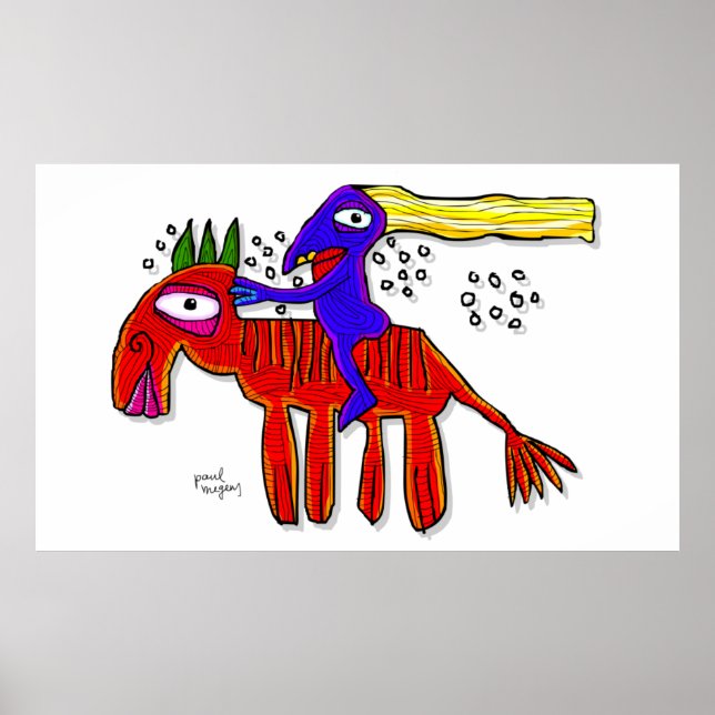 Poster "the blue amazone" (Vorne)