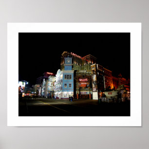 Poster The Boardwalk at Atlantic City at Night