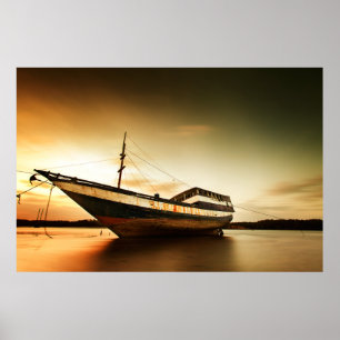 Poster The Body of Old Ship   Bali, Indonésie
