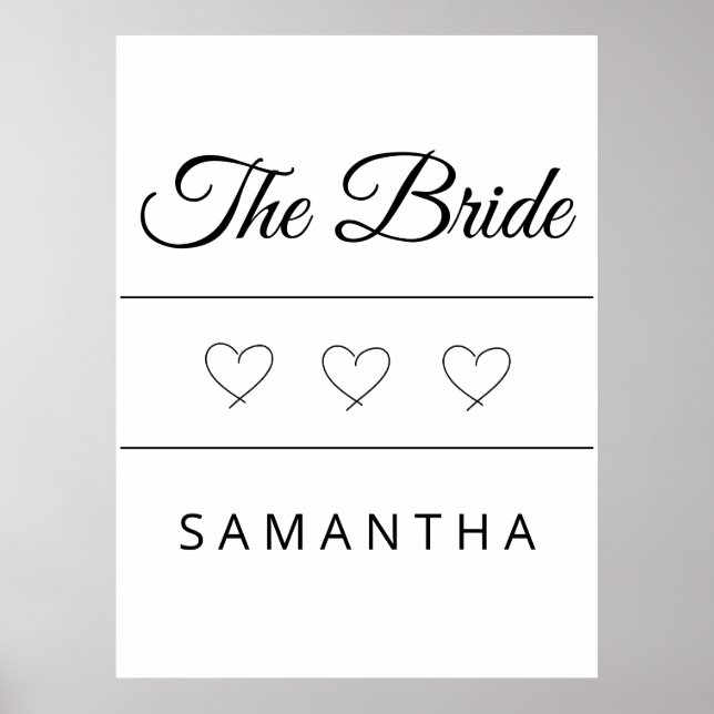 Poster The Bride Personalized Wedding Design (Devant)