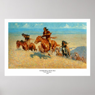 Poster The Buffalo Runners de Frederic Remington (1909)