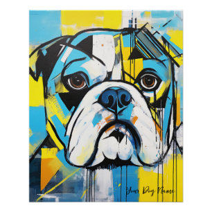 Poster The Bulldog Chien Portrait 004 - Sable Gabriel