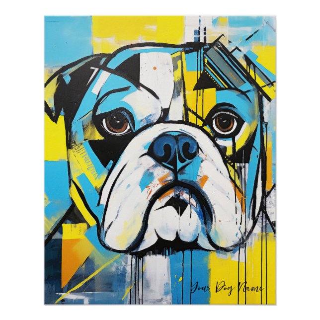 Poster The Bulldog Chien Portrait 004 - Sable Gabriel (Devant)