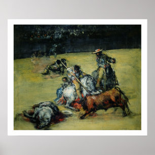 Poster The Bullfight, c.1825 (huile sur toile)