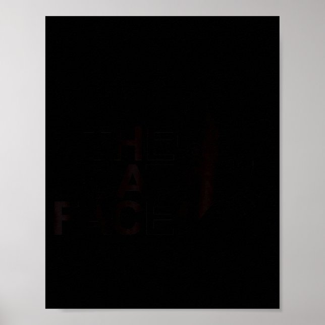 Poster The Cat Face Funny Design Women Men Girl Boy Cute  (Devant)