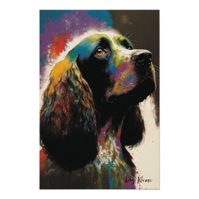 Poster The Cocker Spaniel Dog - Composition 010 (Devant)