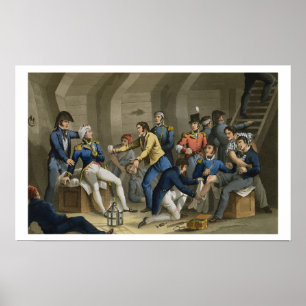 Poster The Cockpit, Battle of the Nile, showing Nelson wo