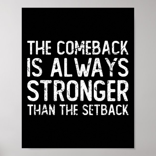 Poster The Comeback Is Always Stronger - Motivational  (Devant)
